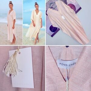 NWT $250 Pondichérie Tara Caftan Blush New One Size NEW